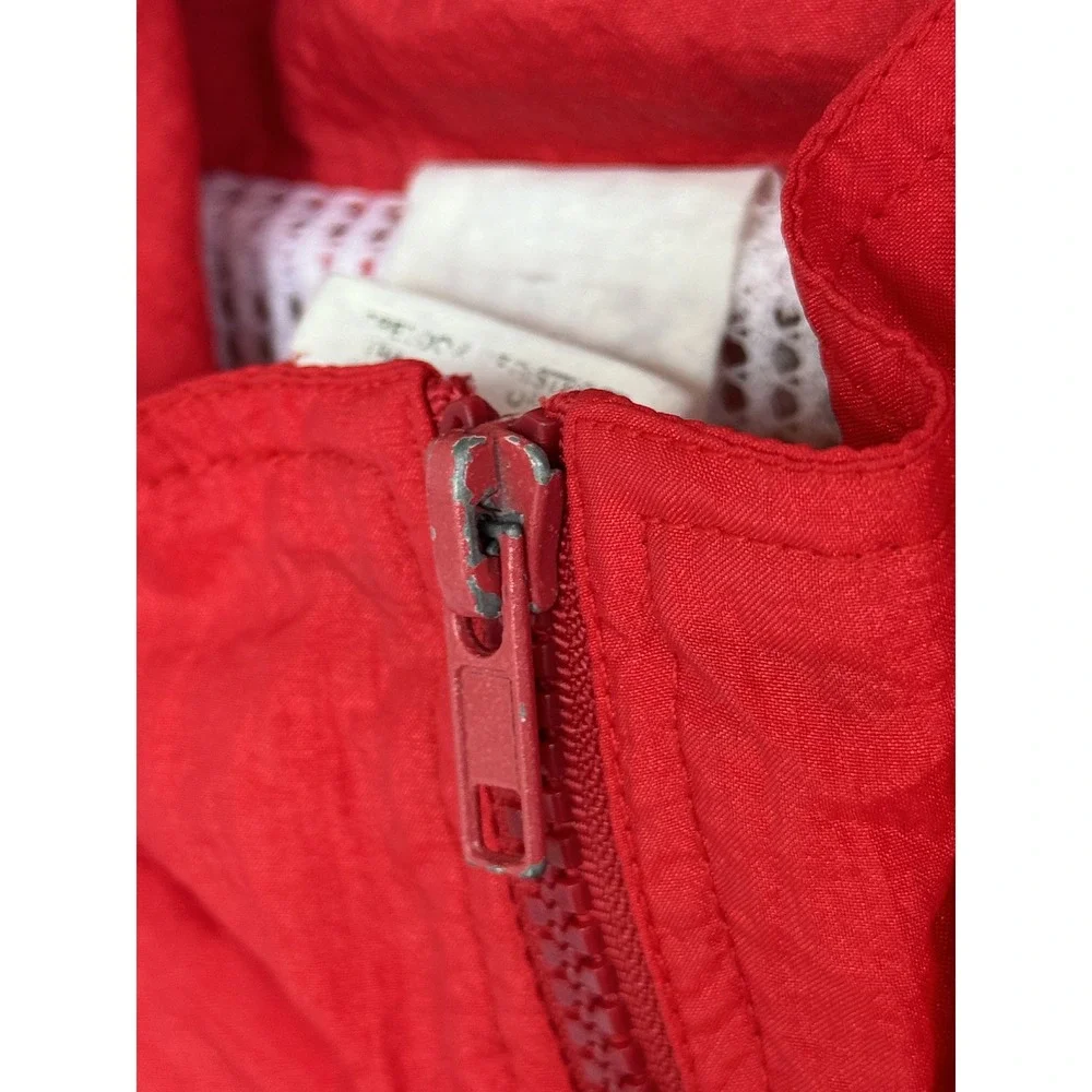 VTG Speedo Track Jacket Red Colorblock Windbreaker 1990s Athleisure Blokecore